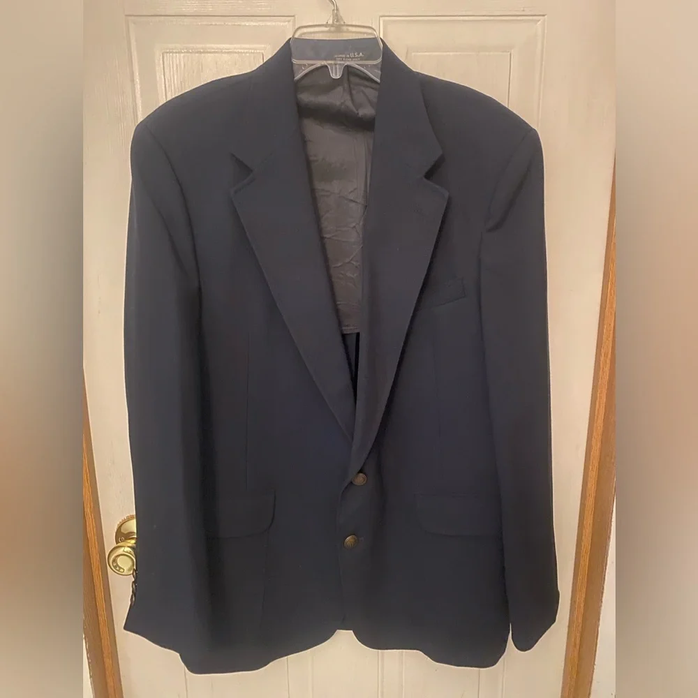 Cartier VTG Men's Navy Two-Button Sport Coat